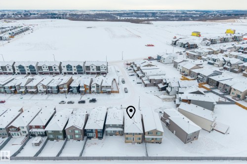 View of snowy aerial view - 19286 22A Avenue, Edmonton, AB 