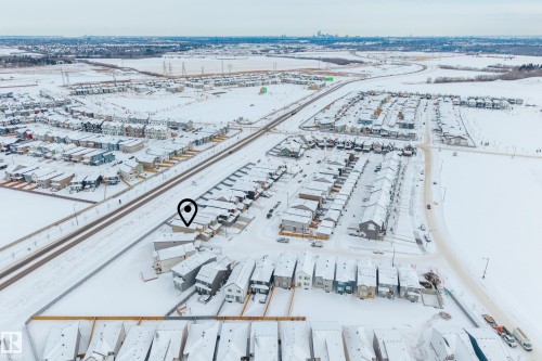 View of snowy aerial view - 19286 22A Avenue, Edmonton, AB 