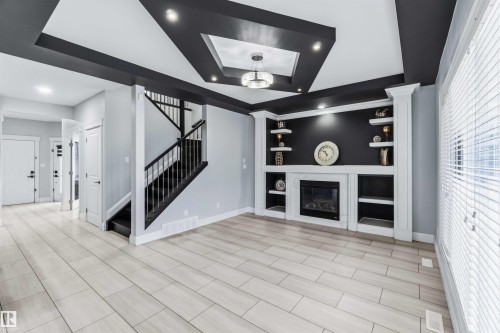 16232 137 Street, Edmonton, AB - Indoor Photo Showing Other Room With Fireplace