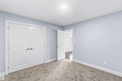 Unfurnished bedroom featuring a closet and carpet flooring - 