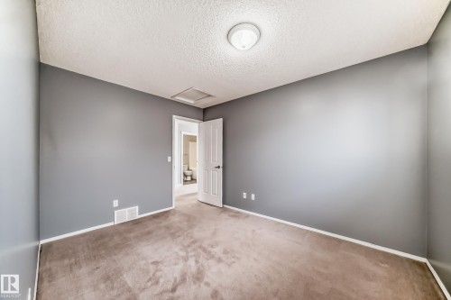 Spare room featuring carpet and a textured ceiling - 3208 29 Avenue, Edmonton, AB - Indoor Photo Showing Other Room