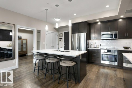 832 200 Bellerose Drive, St. Albert, AB - Indoor Photo Showing Kitchen With Stainless Steel Kitchen With Upgraded Kitchen