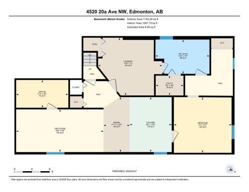 View of property floor plan - 4520 20A Avenue, Edmonton, AB - Other