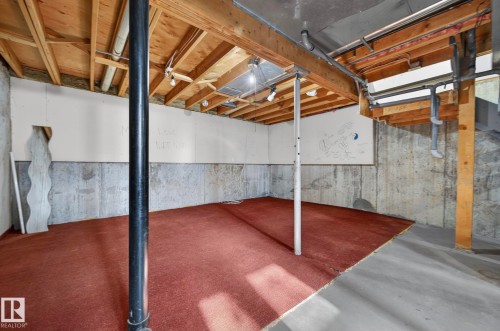 View of unfinished basement - 9969 171 Avenue, Edmonton, AB - Indoor Photo Showing Basement