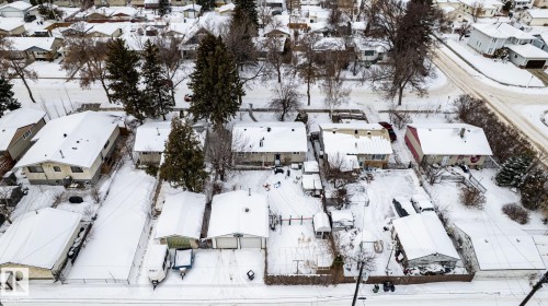 Snowy aerial view featuring a residential view - 12231 47 Street, Edmonton, AB - Outdoor