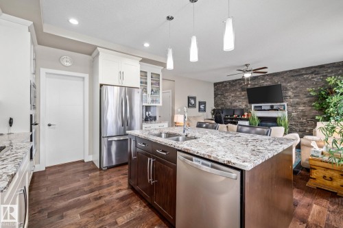 69 Cypress Link, Fort Saskatchewan, AB - Indoor Photo Showing Kitchen With Stainless Steel Kitchen With Double Sink With Upgraded Kitchen