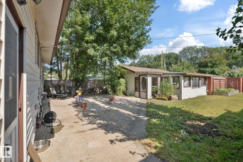 View of fenced backyard - 12107 53 Street, Edmonton, AB - Outdoor