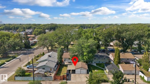 Aerial perspective of suburban area - 12107 53 Street, Edmonton, AB - Outdoor With View