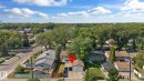 Aerial perspective of suburban area - 12107 53 Street, Edmonton, AB  - Outdoor With View 