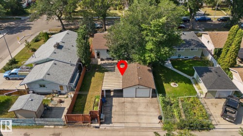 Aerial view of residential area - 12107 53 Street, Edmonton, AB - Outdoor With View