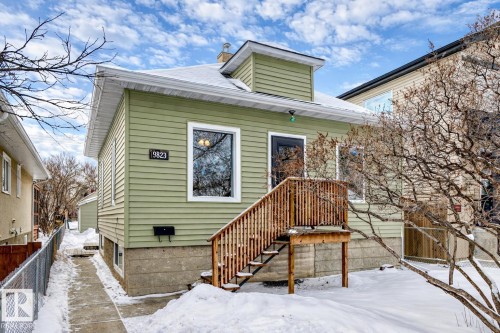 View of front of home featuring a chimney - 9823 75 Avenue, Edmonton, AB - Outdoor