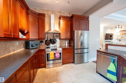 47 River Heights Drive, Edmonton, AB - Indoor Photo Showing Kitchen