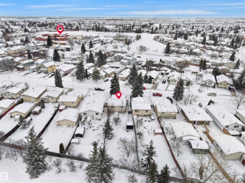 View of snowy aerial view - 17122 96 Street, Edmonton, AB - Outdoor With View