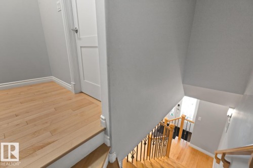 Staircase From The Upper Floor To The Main Floor. - 10216 89 Street, Edmonton, AB - Indoor Photo Showing Other Room