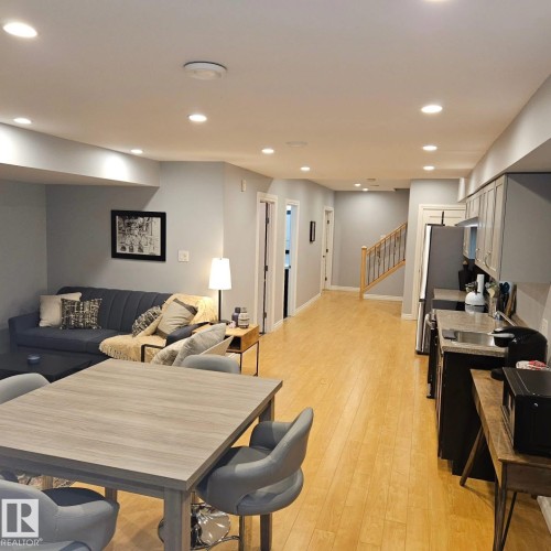 Eating Area In The Basement. - 10216 89 Street, Edmonton, AB - Indoor