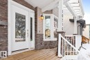 Property Entrance Featuring Some Stone Siding. - 10216 89 Street, Edmonton, AB  - Outdoor With Deck Patio Veranda 