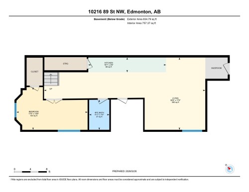 View Of Floor Plan For The Basement. - 10216 89 Street, Edmonton, AB - Other