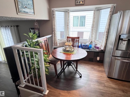 Dining area featuring wood finished floors - 10503 110 Street, Westlock, AB 
