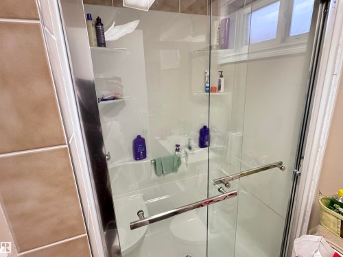 Bathroom with a shower stall - 10503 110 Street, Westlock, AB 