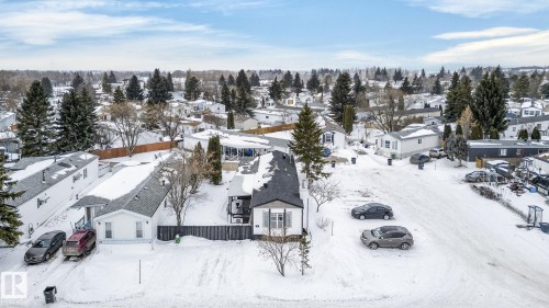 Snowy aerial view featuring a residential view - 72 Evergreen Park, Edmonton, AB - Outdoor With View