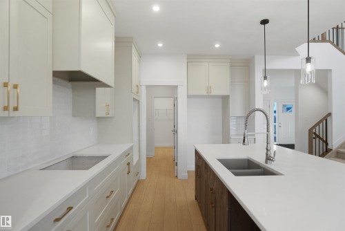 20608 27 Avenue, Edmonton, AB - Indoor Photo Showing Kitchen With Double Sink With Upgraded Kitchen