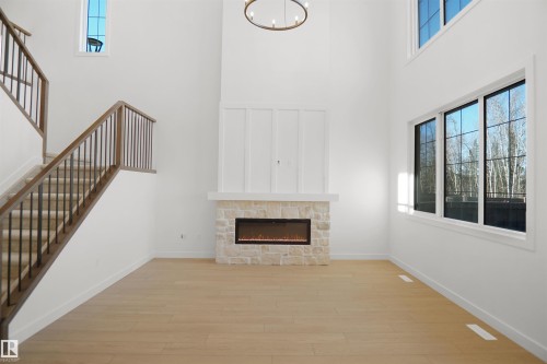 20608 27 Avenue, Edmonton, AB - Indoor Photo Showing Other Room With Fireplace