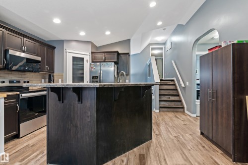 6 Sequoia Bend, Fort Saskatchewan, AB - Indoor Photo Showing Kitchen With Stainless Steel Kitchen With Upgraded Kitchen