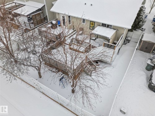 View of snowy aerial view - 103 Adams Close, Red Deer, AB - Outdoor