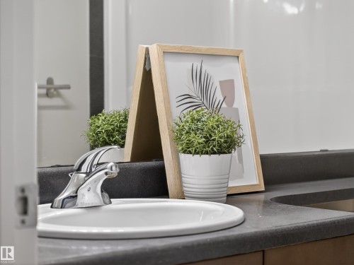 Bathroom view of vanity - 125 655 Tamarack Road, Edmonton, AB - Indoor Photo Showing Bathroom