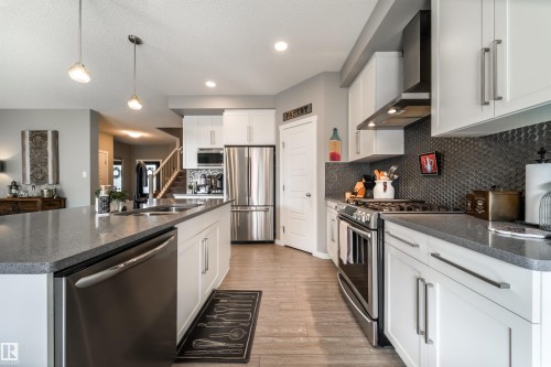 17107 81 Street, Edmonton, AB - Indoor Photo Showing Kitchen With Double Sink With Upgraded Kitchen