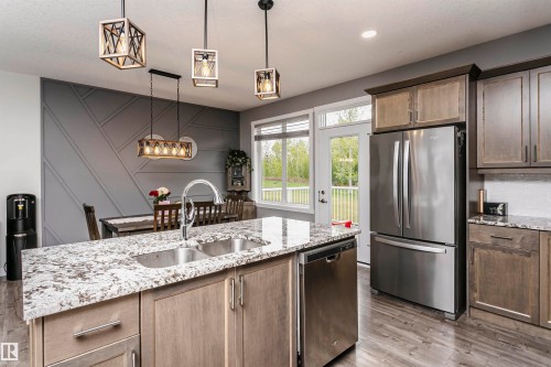 611 55101 Ste Anne Trail, Rural Lac Ste. Anne County, AB - Indoor Photo Showing Kitchen With Double Sink With Upgraded Kitchen