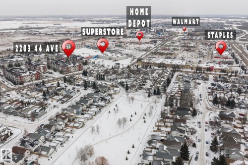Aerial overview of property's location - 207 2203 44 Avenue, Edmonton, AB - Outdoor With View