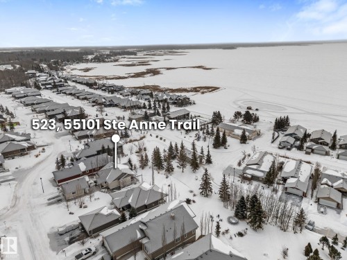 Aerial view of residential area - 523 55101 Ste. Anne Trail, Rural Lac Ste. Anne County, AB - Outdoor With View
