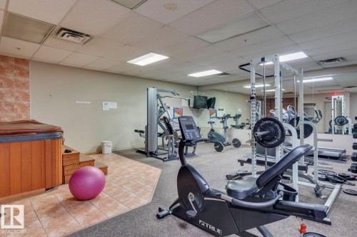 402 9919 105 Street, Edmonton, AB - Indoor Photo Showing Gym Room