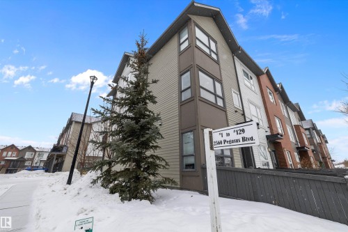 View of snow covered building - 94 2560 Pegasus Boulevard, Edmonton, AB - Outdoor