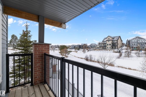 Balcony with a residential view - 94 2560 Pegasus Boulevard, Edmonton, AB - Outdoor With Exterior
