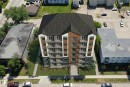Aerial view of apartment complex - 10145 & 10155 155 Street, Edmonton, AB 