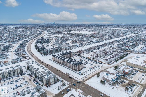Aerial view of property's location featuring nearby urban area - 221 5005 165 Avenue, Edmonton, AB - Outdoor With View