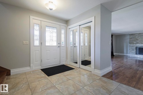 8907 140 Street Nw, Edmonton, AB - Indoor Photo Showing Other Room With Fireplace