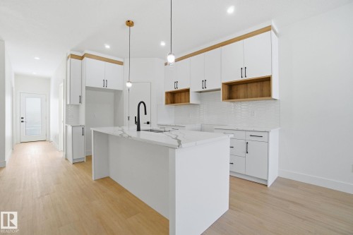 10723 70 Avenue, Edmonton, AB - Indoor Photo Showing Kitchen With Upgraded Kitchen