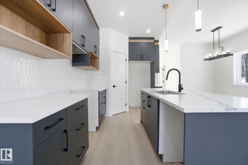 10725 70 Avenue, Edmonton, AB - Indoor Photo Showing Kitchen With Upgraded Kitchen