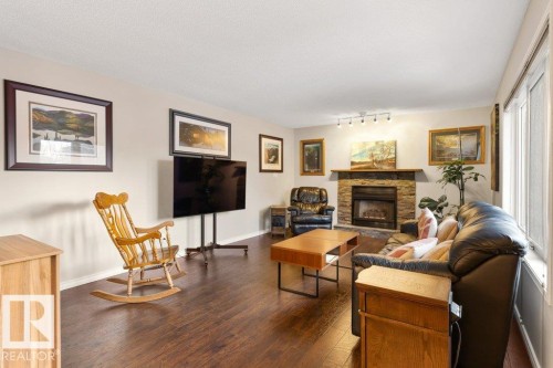 16 Oakmont Drive, St. Albert, AB - Indoor Photo Showing Living Room With Fireplace