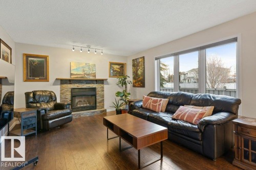 16 Oakmont Drive, St. Albert, AB - Indoor Photo Showing Living Room With Fireplace