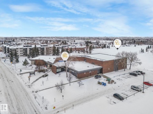 View of snowy aerial view - 2919 151A Avenue, Edmonton, AB - Outdoor With View