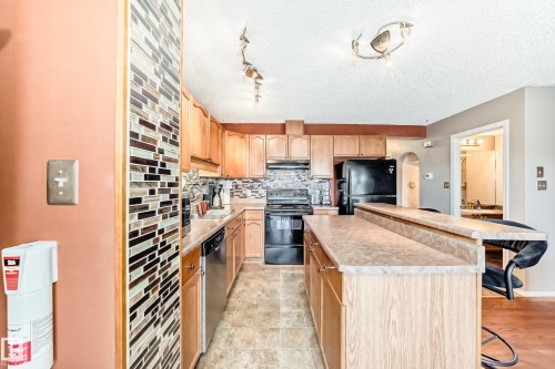 2927 30 Street, Edmonton, AB - Indoor Photo Showing Kitchen With Double Sink