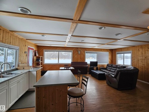 215 2 Street, Rural Lac Ste. Anne County, AB - Indoor Photo Showing Kitchen With Double Sink