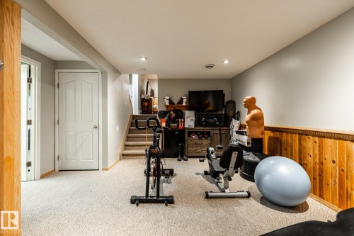 Exercise area with light carpet - 69 Amherst Crescent, St. Albert, AB - Indoor