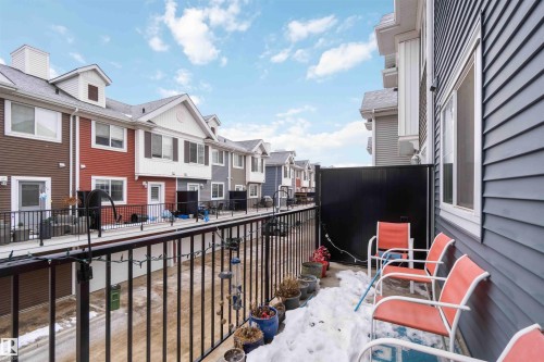 Balcony with a residential view - 31 2803 James Mowatt Trail, Edmonton, AB - Outdoor With Exterior