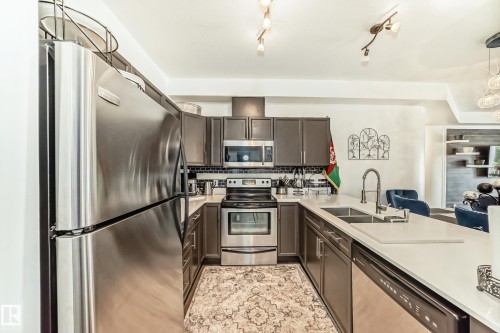 207 4316 139 Avenue, Edmonton, AB - Indoor Photo Showing Kitchen With Double Sink