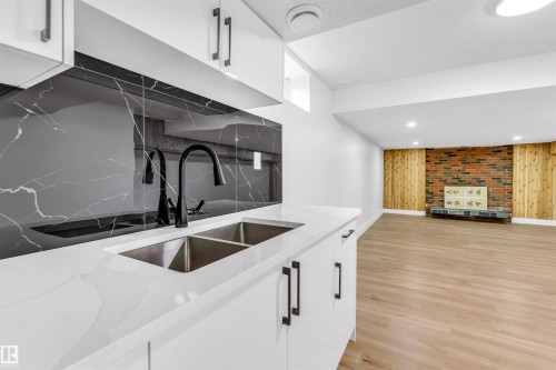 3508 84 Street, Edmonton, AB - Indoor Photo Showing Kitchen With Double Sink